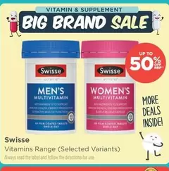 Swisse - Vitamins Range (selected Variants) offers in Your Local Pharmacy