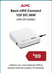Back-ups Connect 12v Dc 36w offers at $99 in Leader Computers