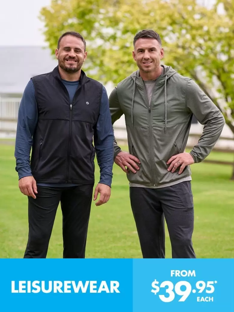 Leisurewear offers at $39.95 in Lowes