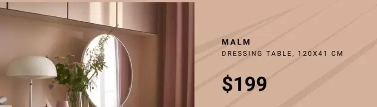 Malm - Dressing Table 120X41cm offers at $199 in IKEA
