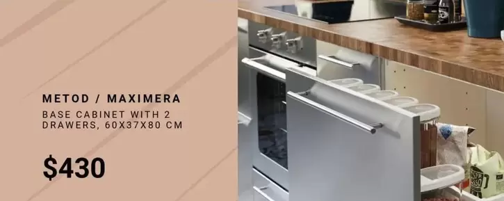 Metrod / Maximera Base Cabinet With 2 Drawers offers at $430 in IKEA