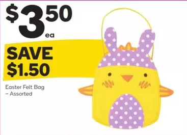 Easter Felt Bag offers at $3.5 in Woolworths