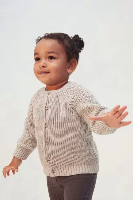 Patent Knit Cotton Cardigan offers at $29.99 in H&M