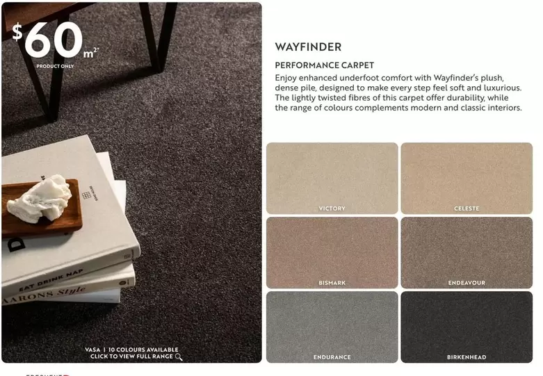 Comfort - Hayfinder Performance Carpet offers at $60 in Carpet Court