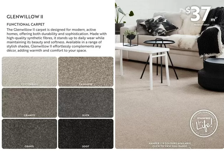 Comfort - Glenwllow Ii Functional Carpet offers at $37.95 in Carpet Court