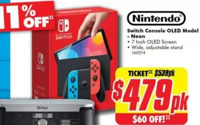 Nintendo - Console Oled Model - Neon offers at $479 in The Good Guys