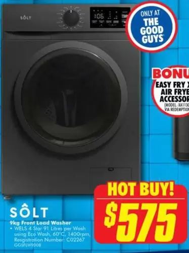 Solt - Soft Drinkle Washer offers at $575 in The Good Guys