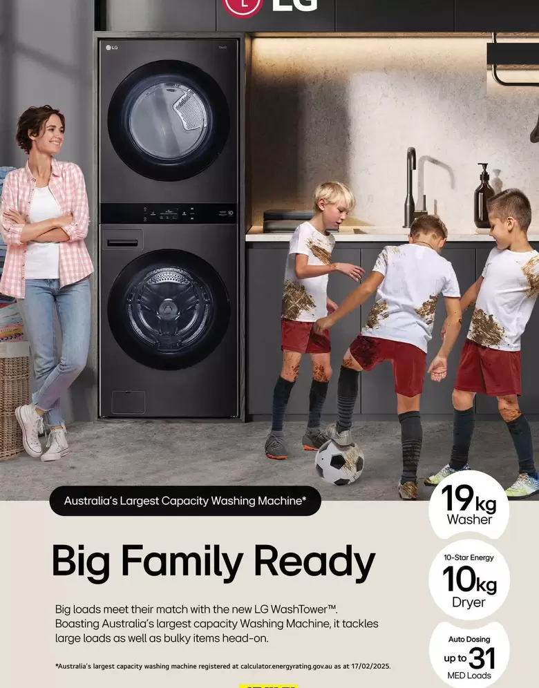 LG - Big Family Ready offers in JB Hi Fi