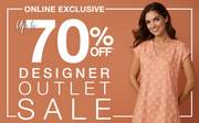 Up yo 70% off Designer Outlet Sale deal at 