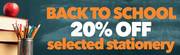 20% off Selected Stationery deal at 
