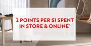 2 points instead of the standard 1 point per $1 spend deal at 