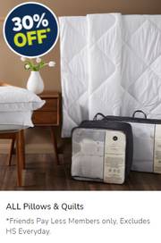 30% off All Pillows & Quilts deal at 