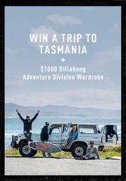 Billabong offer | Win a trip to Tasmania | 23/05/2022 - 31/05/2022