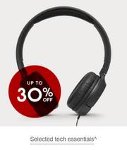Up to 30% off Selected tech essentials deal at 