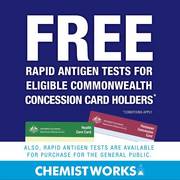 FREE Rapid antigen test for eligible conmmonwealth consession card holders deal at 